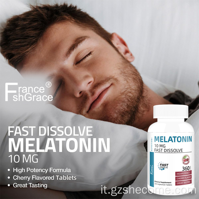Shecome Melatonina Compresse Supporto per il sonno Ciliegia